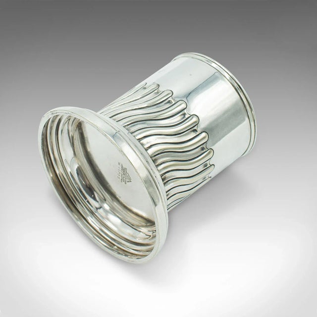 1910s 1910s Antique Edwardian English Silver Plate Wine Bottle Holder For Sale - Image 5 of 10