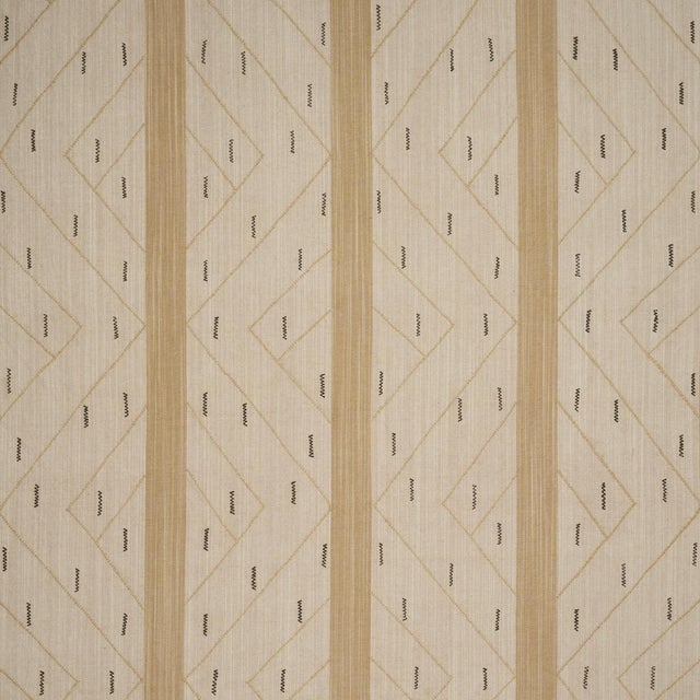 2020s Sample - Schumacher Kapanga Embroidery Fabric In Oat For Sale - Image 5 of 5