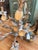Vintage Hollywood Regency 28" 9-Light Pineapple Tole Chandelier For Sale - Image 4 of 7