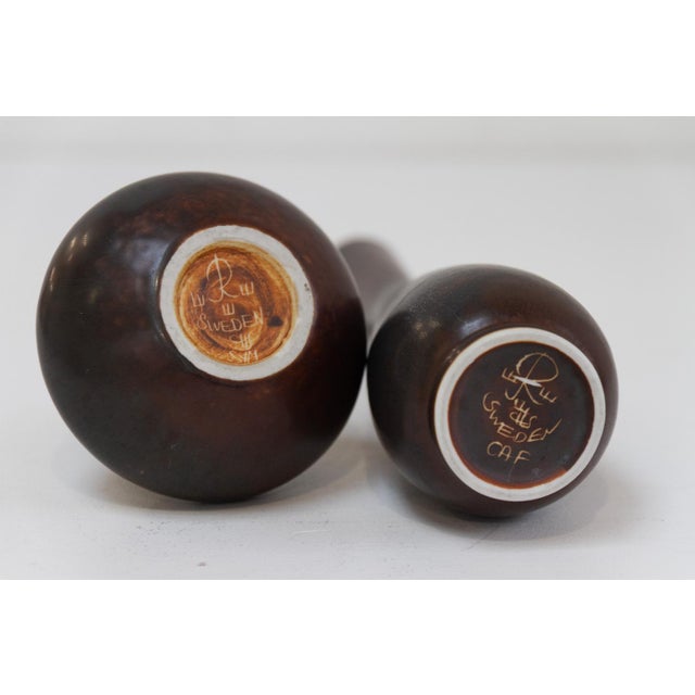 Stoneware Vases by Carl-Harry Stålhane for Rörstrand, Sweden, 1950s, Set of 2 For Sale - Image 9 of 16