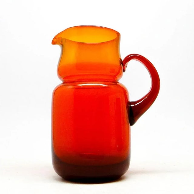 Polish Postmodern Jug by Zbigniew Horbowy for Sudety Glassworks, 1970s, in Very Good conditions. Designed 1970 to 1979 I...