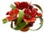 Vintage Italian Tole Red Poppy Flowers / Floral Poppies Arrangement Sculpture in Pot, Made in Italy For Sale