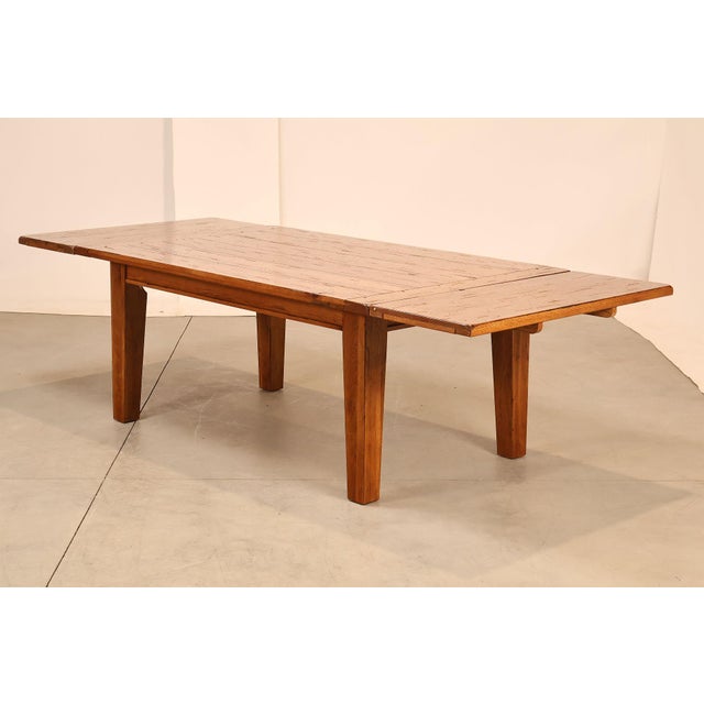 Rustic Broyhill Attic Heirlooms Farmhouse Extending Dining Table For Sale - Image 3 of 18