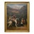 Mid 20th Century English Oil on Canvas Hunt Painting of Three Dogs and Their Catch in Frame For Sale