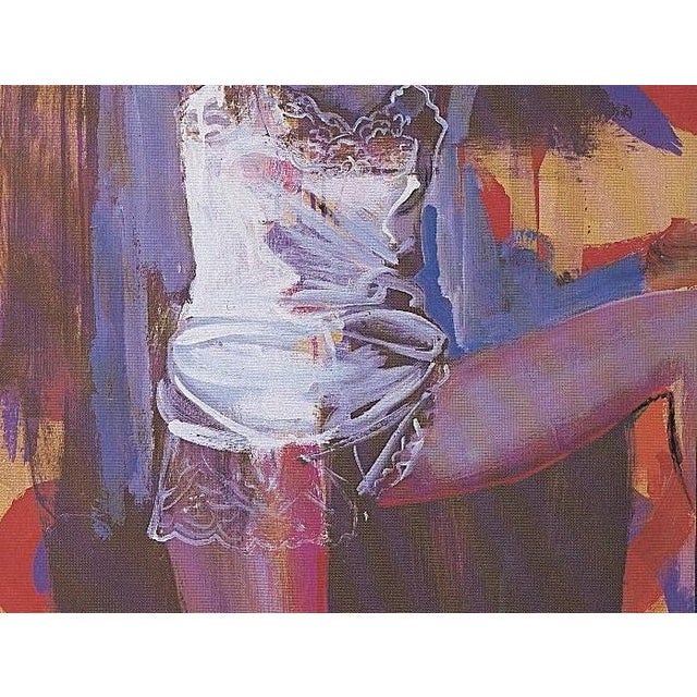 Contemporary 1984 Vintage French Fashion Art Lingerie Print For Sale - Image 3 of 3