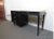 Elegant 1980s era writing desk with stunning black lacquer and white laminent tops by Carlton House Furniture.