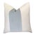 Custom Classic With Baby Blue Velvet Panel Down-Filled 22" Pillow - Single For Sale