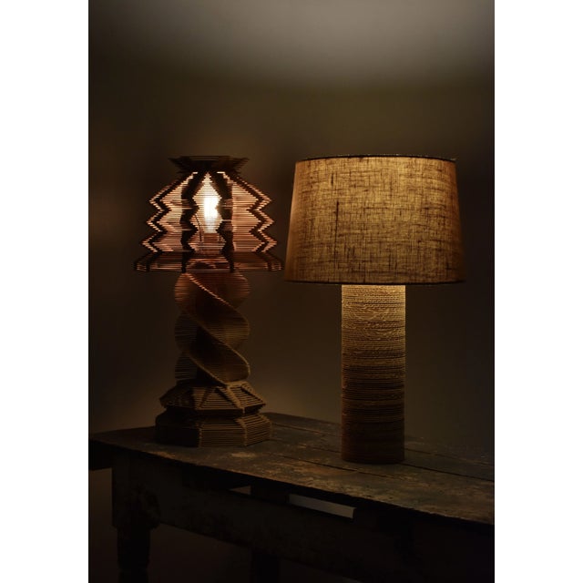 American Vintage Folk Art Popsicle Stick Table Lamp, Circa 1970s For Sale - Image 3 of 18