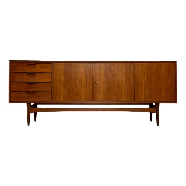 Large Mid-Century Minimalistic Teak Sideboard, 1960s For Sale