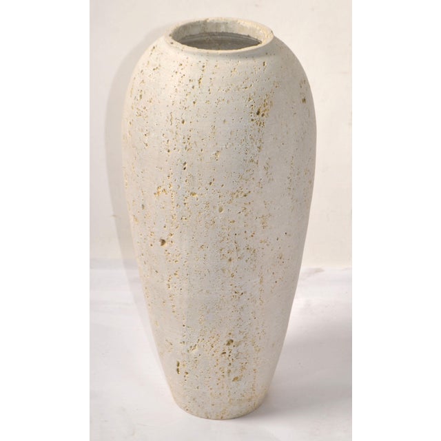 Mid-Century Modern 1970s Fratelli Manelli Style Venetia Classic Travertine Stone Cone Vase Raymor Italy For Sale - Image 3 of 12