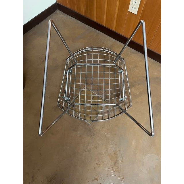 Chrome 1950s Mid Century Harry Bertoia Chrome Chair for Knoll For Sale - Image 8 of 9