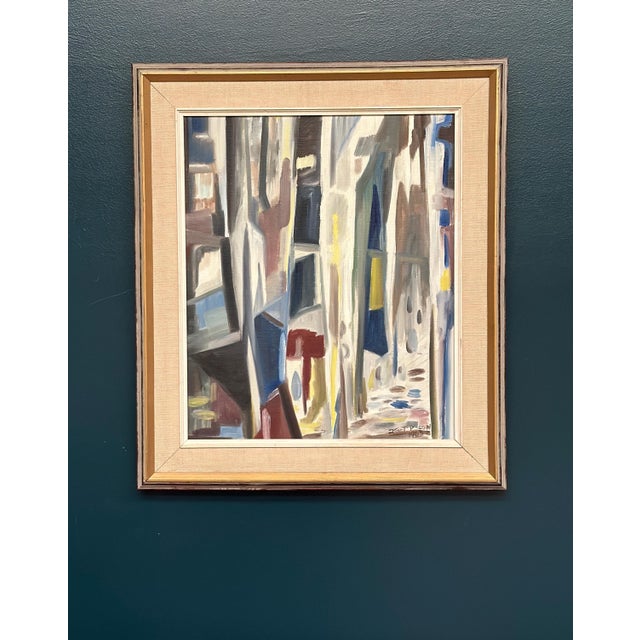 Kurt Persson, Abstract Alley, 1960s, Oil Painting on Canvas, Framed For Sale - Image 14 of 18