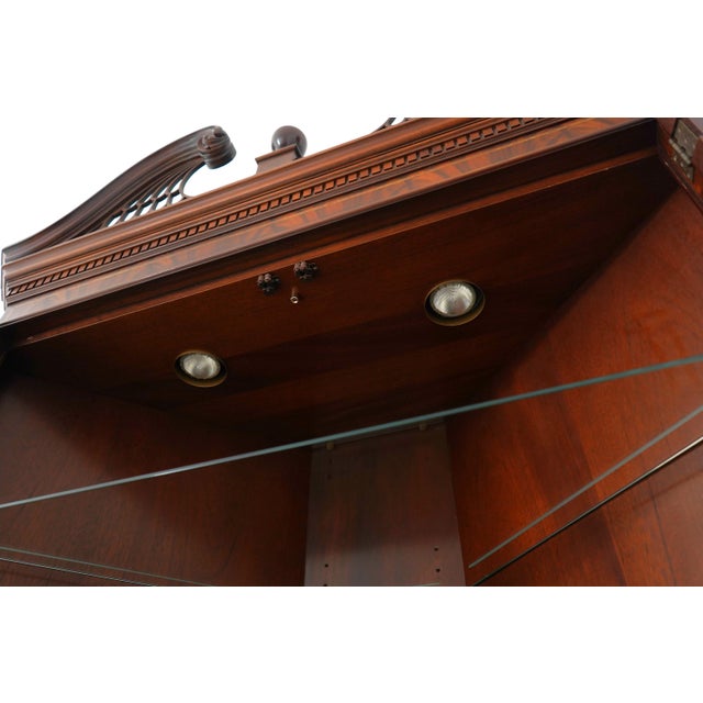 1990s Stickley Mahogany 4 Door Corner Cabinet For Sale - Image 5 of 18