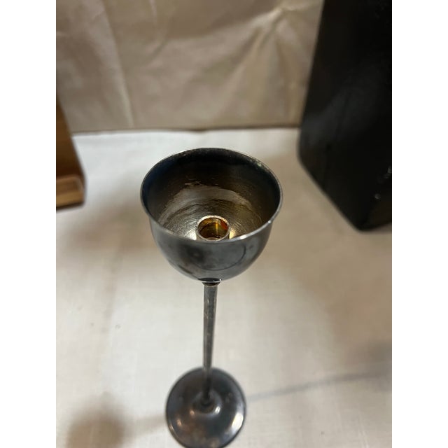 Italian 1970s Italian Silverplate Candle Holder For Sale - Image 3 of 3