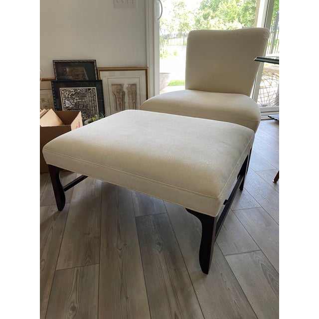 Vintage Barbara Barry Slipper Chair With Ottoman For Sale In Austin - Image 6 of 18