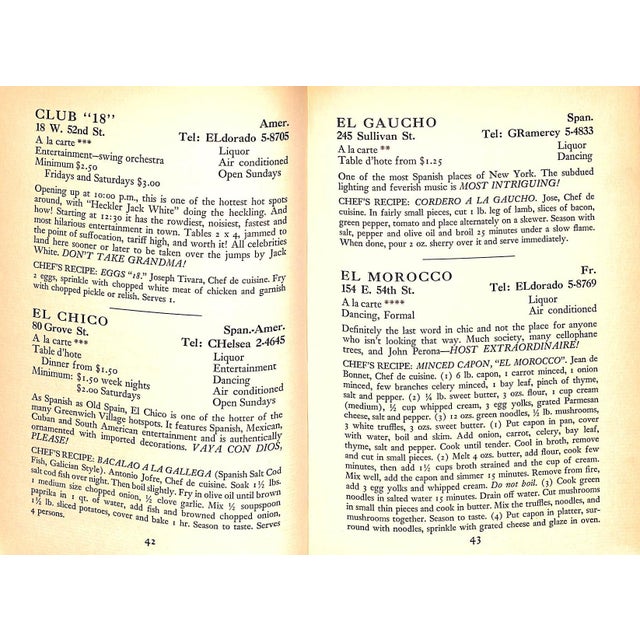 "Where to Dine in Thirty-Nine: A Guide to New York Restaurants" 1939 Ashley, Diana For Sale - Image 9 of 11