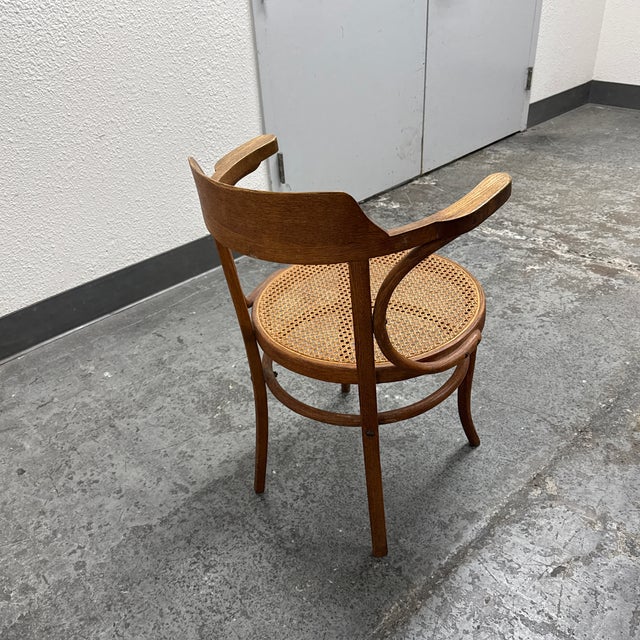 Mid 20th Century Thonet Bentwood Cane Seat Armchair, Vintage For Sale - Image 5 of 12