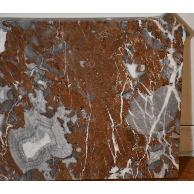 1880 Antique French Louis XVI Walnut Marble Top Ladies Lingerie Chest of Drawers For Sale - Image 4 of 13