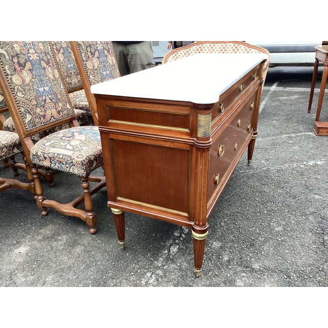 French Louis XVI-Style Commode W/ Marble Top For Sale - Image 13 of 13