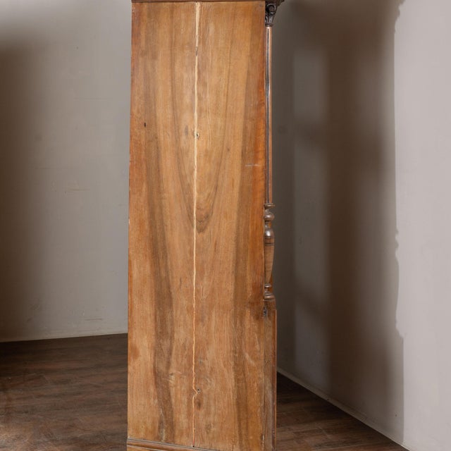Pair, Late 19th Century Walnut Display Cabinet Bookcases With Glass Panels For Sale - Image 18 of 18