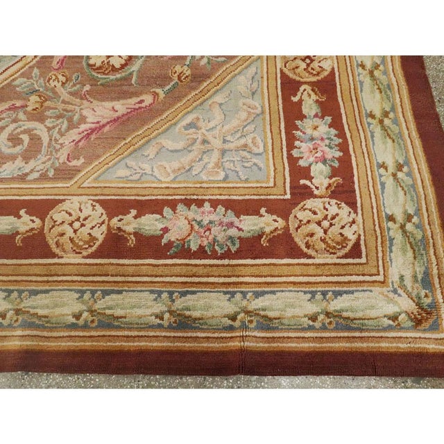 Antique French Savonnerie Rug in the Style of Louis XV For Sale - Image 9 of 10