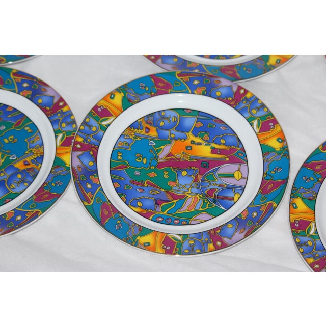 Porcelain Dessert Plates, France, 1990s, Set of 6 For Sale - Image 16 of 18