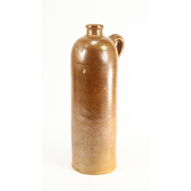 French Late 1800's Rare French Stoneware Mineral Water Bottle Seltzer Jug Lion Stamp For Sale - Image 3 of 13