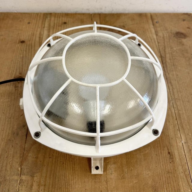 Glass Industrial Bakelite Wall or Ceiling Light from Elektrosvit, 1980s For Sale - Image 7 of 16