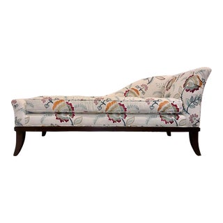 Theodore Alexander Floral Embroiders Chaise Lounge For Sale