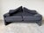 Wood Vico Magistretti Maralunga Two-Seater Black Bouclé Loveseat Sofa for Cassina, Italy For Sale - Image 7 of 18