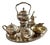 Russian Imperial Baronial Heraldic Silver Service from Odiot Paris, Set of 7 For Sale