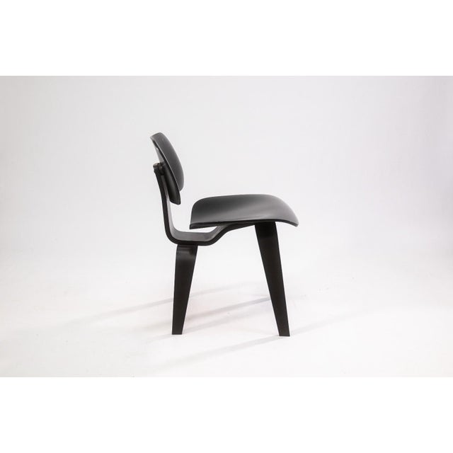 Mid-Century Modern Charles & Ray Eames for Herman Miller DCW Chair Black Finish C. 2000s MCM For Sale - Image 3 of 10
