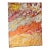 1970s Three Shades of Gold Abstract Modern Acrylic on Canvas Painting Signed For Sale