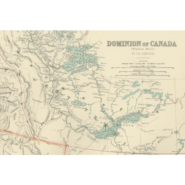 Gold Engraved Map by Johnston, 1903 For Sale - Image 8 of 10
