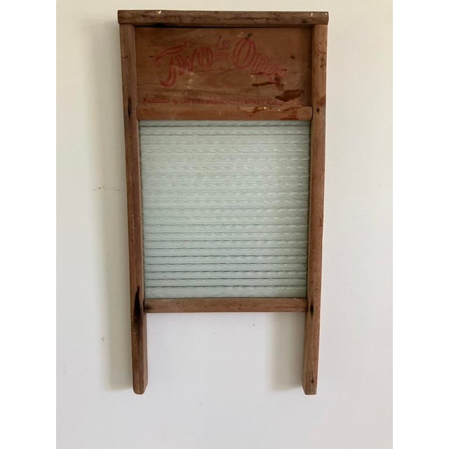 Early 20th Century Antique “Five in One” Glass Washboard – Early 20th Century Laundry Scrub Board For Sale - Image 5 of 7