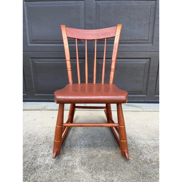 Wood Circa 1800s Fireside / Sewing Rocking Chair For Sale - Image 7 of 7