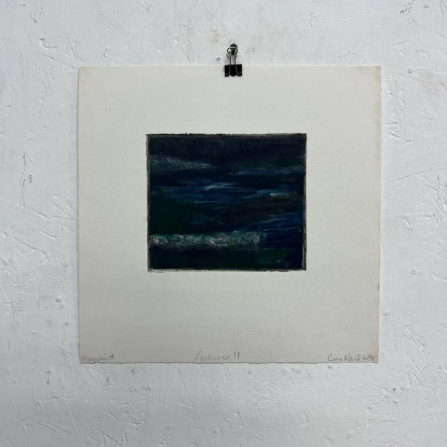 Art by Gina Kail June 1998 Monoprint Abstract Landscape 11 For Sale - Image 9 of 9