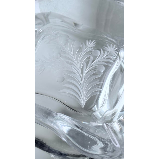 Mid-Century Modern Vintage Mid-Century Modern Orrefors “Stella Polaris” Crystal Bowl – Attributed Vicke Lindstrand, Sweden For Sale - Image 3 of 11