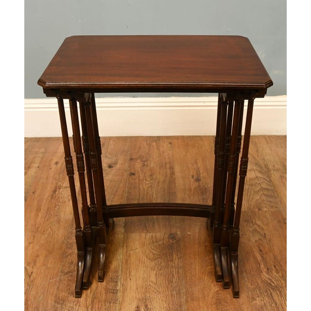Georgian Nest Tables in Mahogany, Set of 4 For Sale - Image 6 of 10