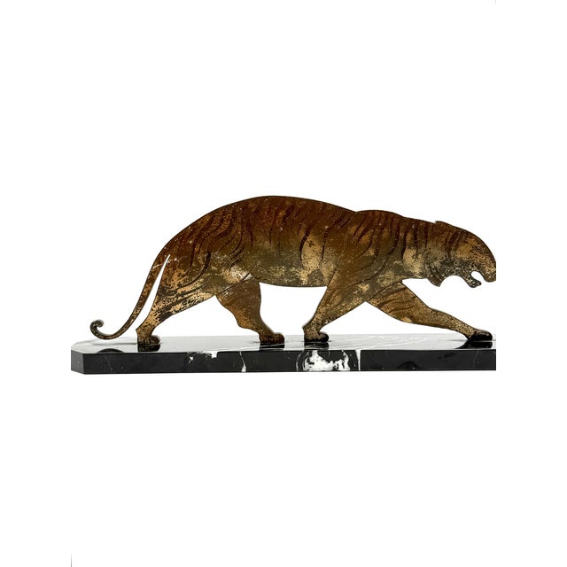 Art Deco Bronze Tiger Sculpture, France, 1930s For Sale - Image 14 of 15