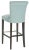 Modern Kelley Barstool in Sky Blue & Espresso For Sale - Image 3 of 7