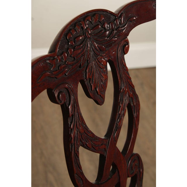 Chippendale Style Carved Mahogany Armchair For Sale - Image 10 of 12