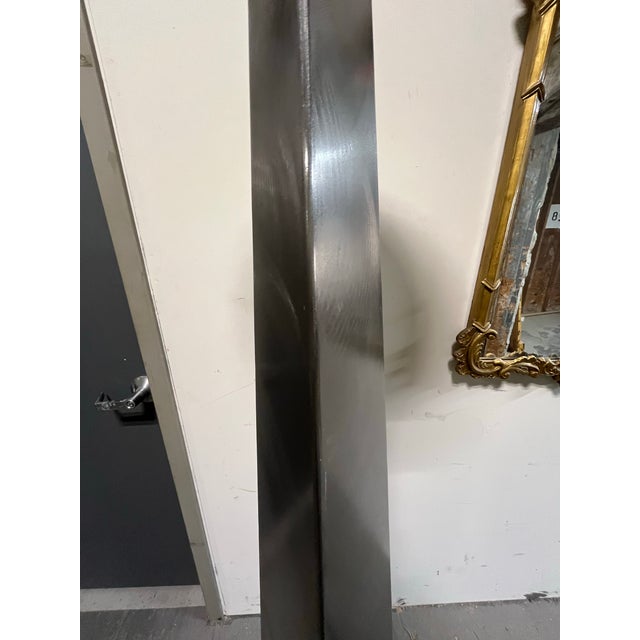 Sarreal Sr-13 Spanish Modernist Brushed Steel Torchiere Floor Lamp For Sale - Image 11 of 12