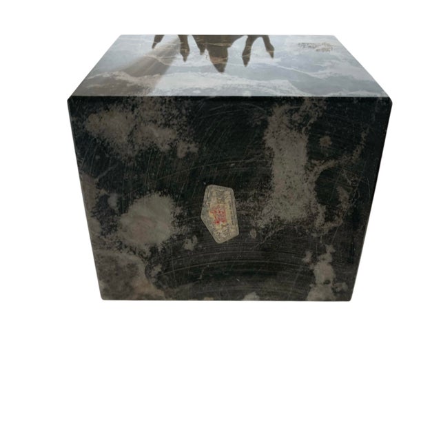 Late 20th Century Eagle Sculpture Alabaster on Marble Base by Santini Italy Vintage Majestic Decor For Sale - Image 10 of 10