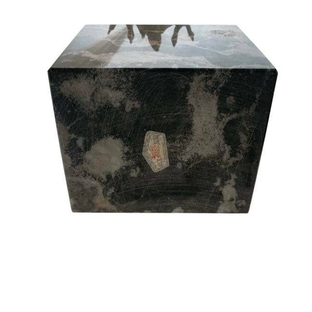 Late 20th Century Italian Santini Alabaster Eagle Sculpture on Marble Base, 14"h For Sale - Image 10 of 10
