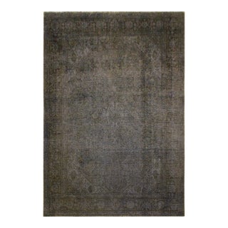 Boho Chic Persian Blue/Brown Wool Rug - 6'5'' X 9'6'' For Sale