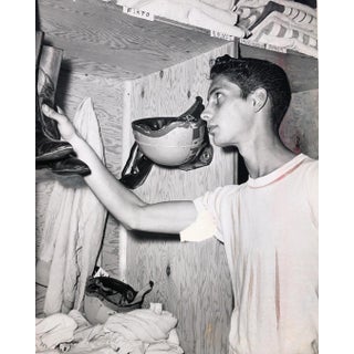 1961 Jockey Equestrian Black and White Photograph For Sale