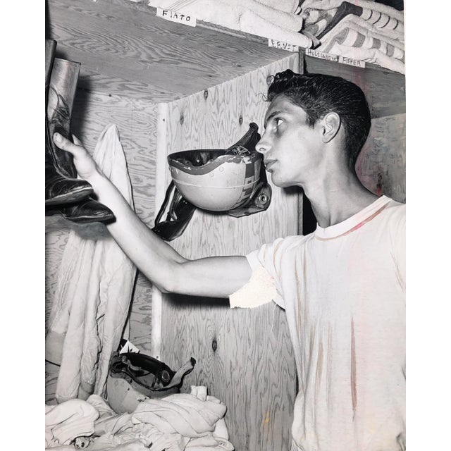 1961 Jockey Equestrian Black and White Photograph For Sale