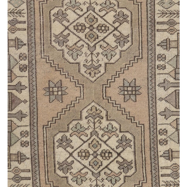 Textile Vintage Turkish Oushak Rug Runner 2'6 X 9'3 For Sale - Image 7 of 8