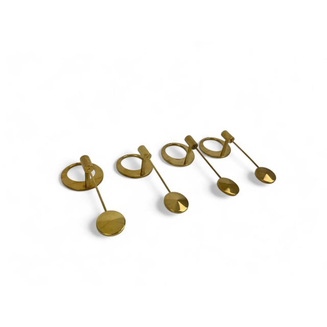 Brass Wall Mounted Candleholders by Arthur Pe, Set of 2 For Sale - Image 12 of 13